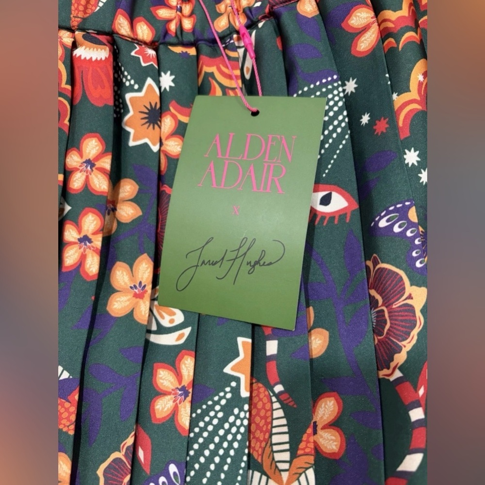 NWT Alden Adair X Jared Hughes Maxi Pleated Floral Skirt - M - Picture 4 of 5